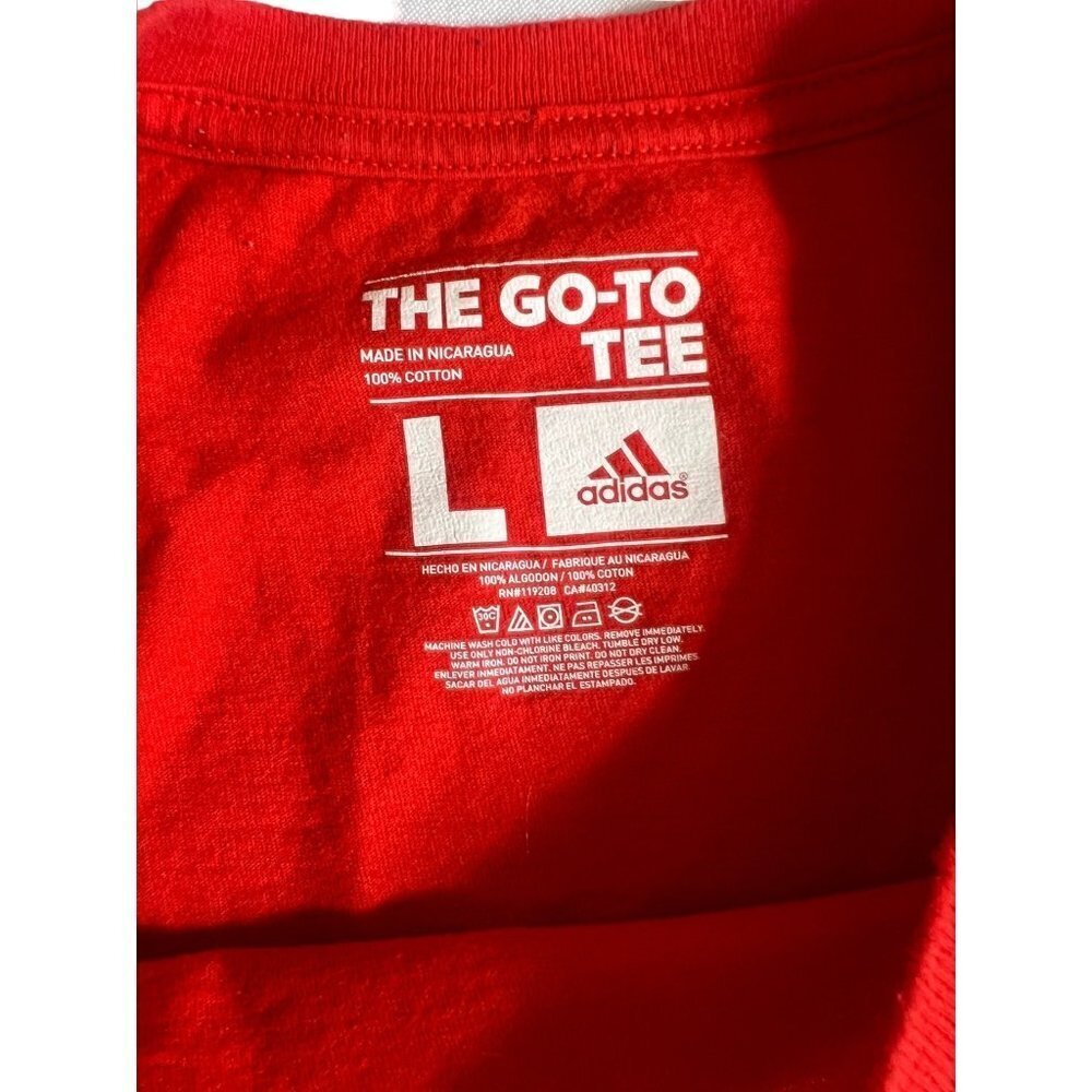 Adidas Men Red The Go-To Tee - Picture 3 of 5